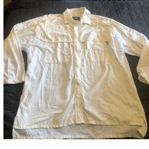 TEVA Lightweight Fishing Top Khaki Beige Long‎ Sleeve Outdoor Size XL